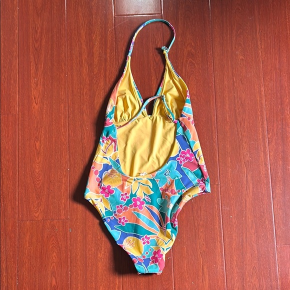 Vibrant Yellow and Green One Piece Swimwear - Picture 2 of 2